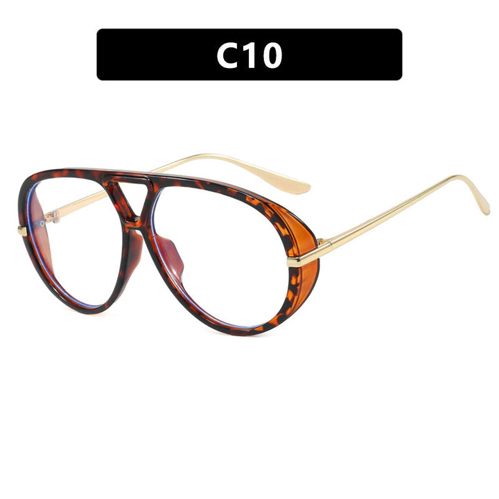 Women's oversized sunglasses with elegant plastic frame and mirrored lenses Kalsten