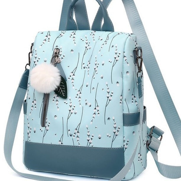 Stylish Floral Print Multi-Compartment Backpack Kalsten