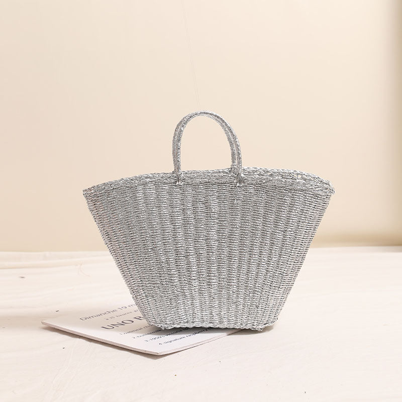 Elegant Woven Basket Bag with Sturdy Handles Kalsten