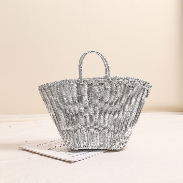 Elegant Woven Basket Bag with Sturdy Handles Kalsten