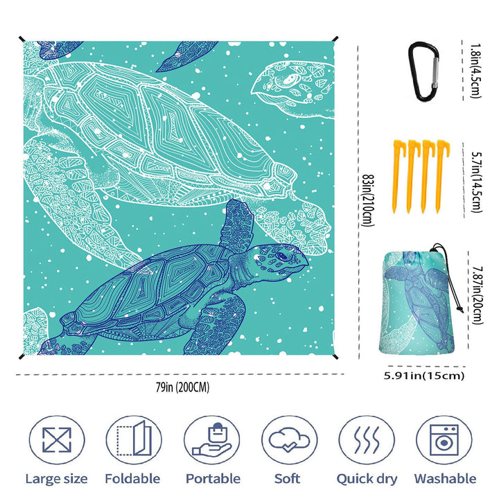 Large Portable Beach Mat Kalsten