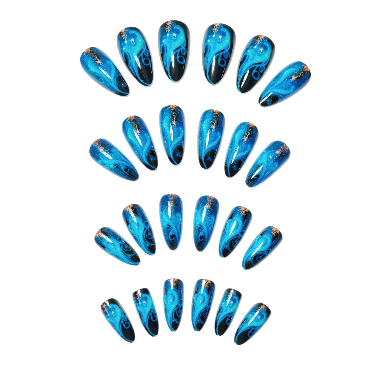 Celestial Swirl Nail Art Acalora
