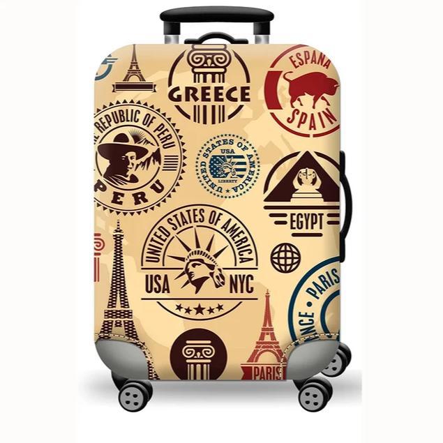 Unisex stretchable suitcase cover with cute alpaca design, elastic protective cover for hard-shell and fabric suitcases Kalsten