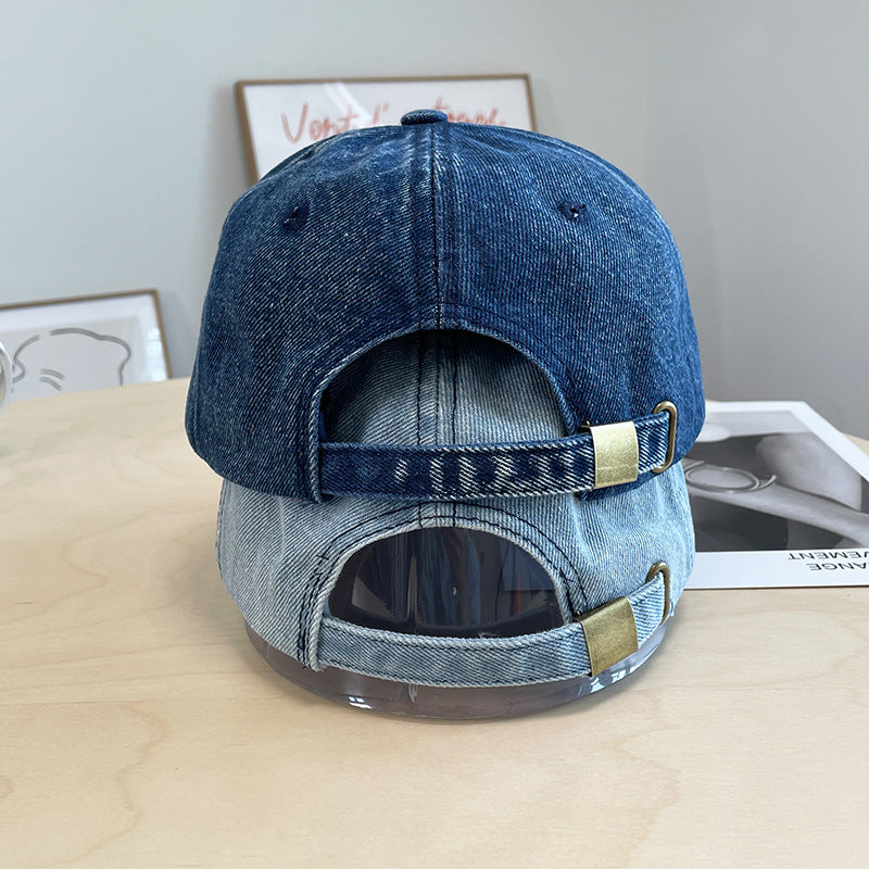 Men's Distressed Denim Baseball Cap Kalsten
