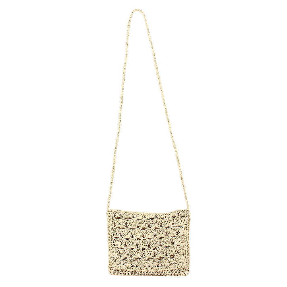 Handcrafted Shoulder Bag Made from Braided Natural Material Kalsten