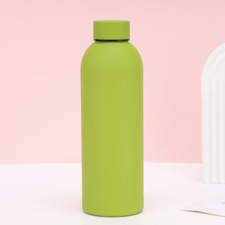 Unisex double-walled stainless steel water bottle with matte powder coating, non-slip surface and leak-proof screw cap Kalsten