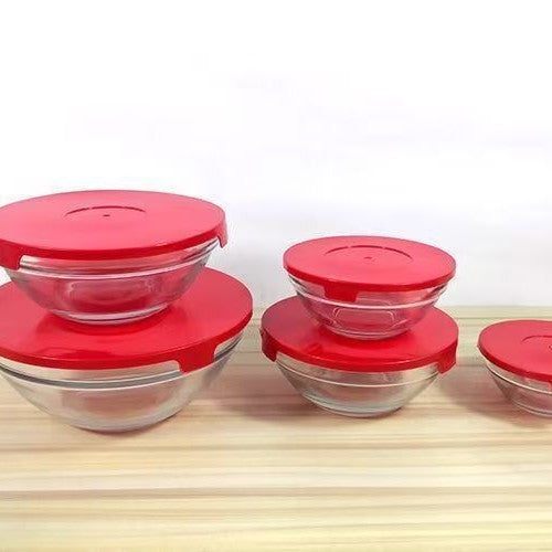Women's set of stackable storage bowls with tight silicone lids Kalsten