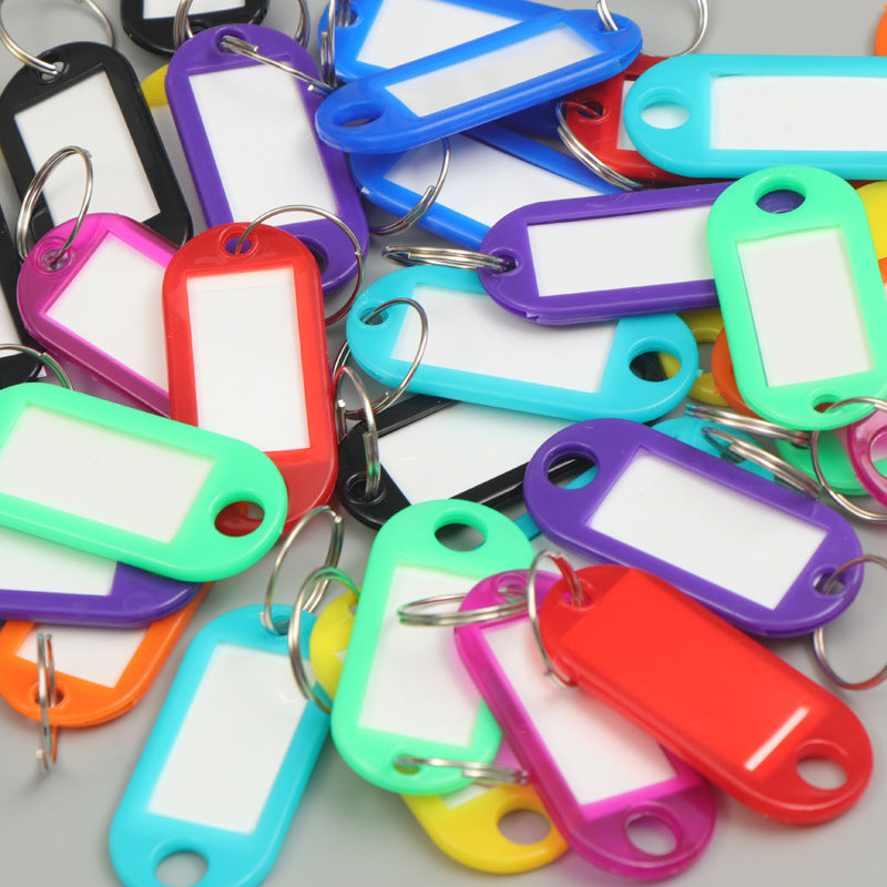 Unisex label tags with key ring and writable field Kalsten