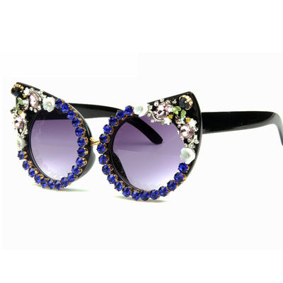 Women's Cat-Eye Sunglasses with Sparkling Gemstones Kalsten