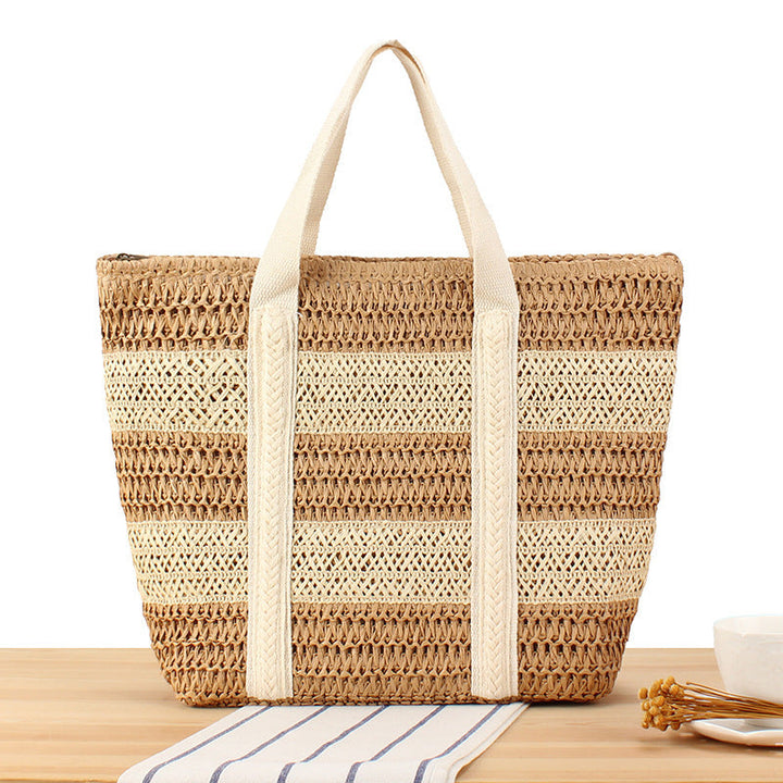 Braided beach bag with sturdy carrying handles Kalsten
