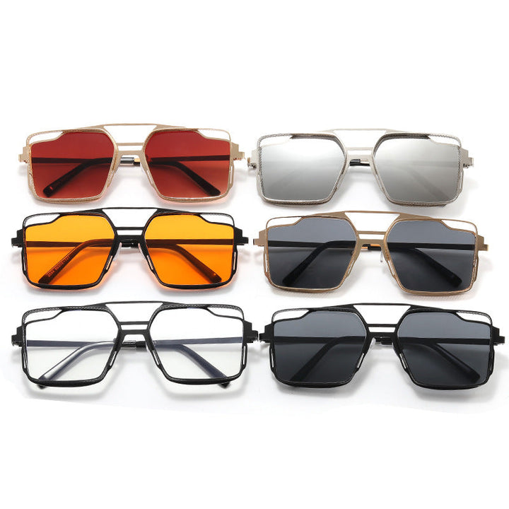 Women's square glasses with perforated, modern frame Kalsten