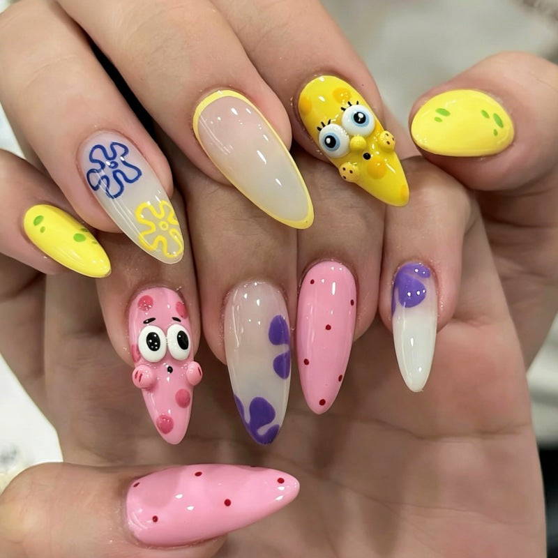 Whimsical Cartoon Press-On Nail Set Kalsten