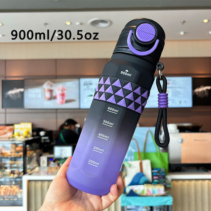 Ladies sporty water bottle with practical measuring scale Kalsten