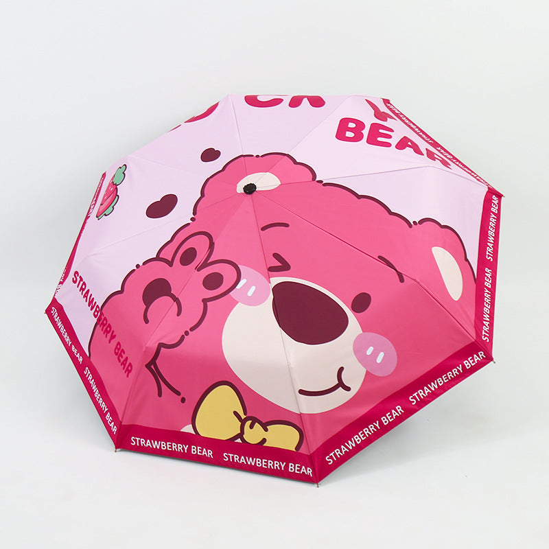 Ladies Folding Umbrella with Cute Bear Design Kalsten