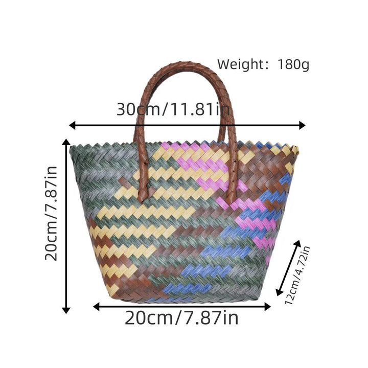 Braided tote bag with ergonomic handles Kalsten