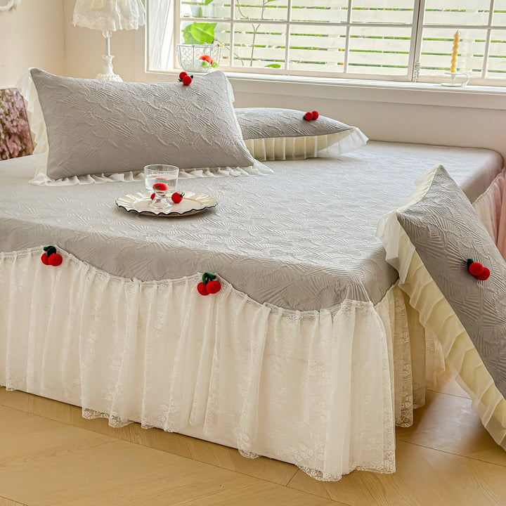 Women's bedspread with playful ruffle design and elegant texture Kalsten