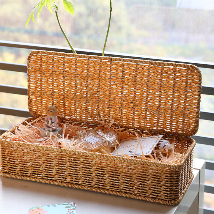 Unisex Rectangular Storage Basket with Removable Fabric Insert Kalsten