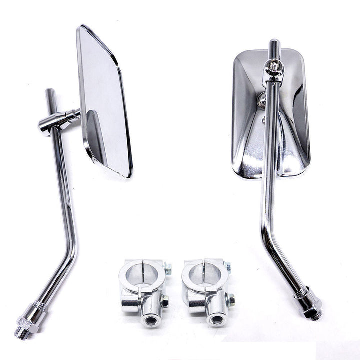 adjustable chrome motorcycle handlebar rearview mirrors with universal clamp mounts Kalsten