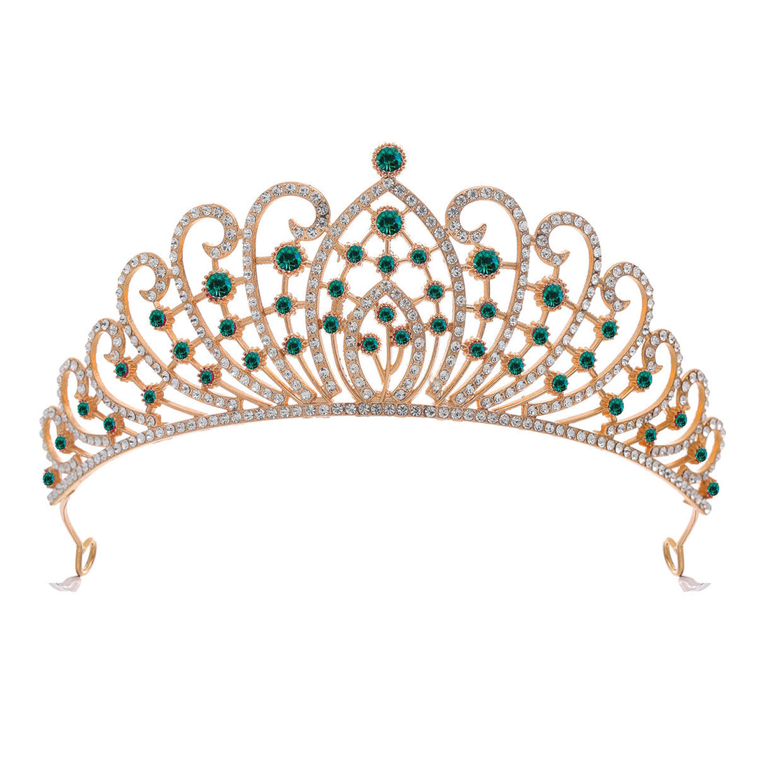 Ladies Elegant Rhinestone Tiara with Floral Details Kalsten