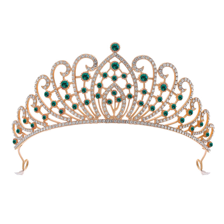 Ladies Elegant Rhinestone Tiara with Floral Details Kalsten