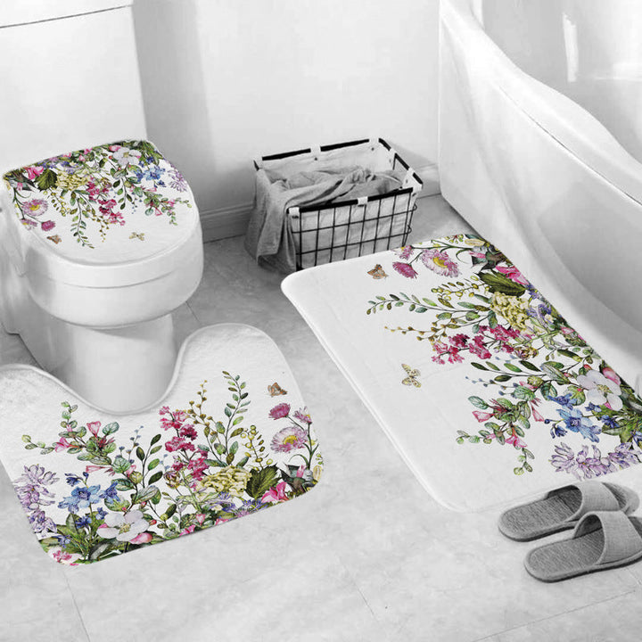Leafy Botanical Themed Bathroom Ensemble Kalsten