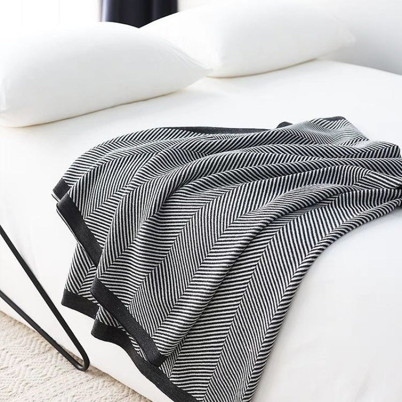 Luxurious Striped Throw Blanket Kalsten