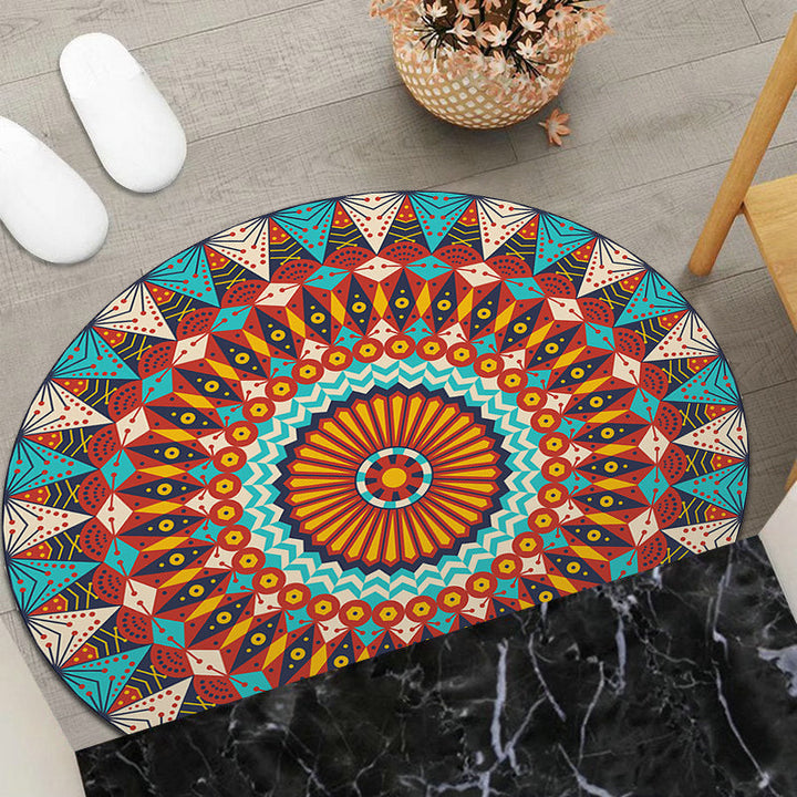 Round Geometric Area Mat Kalsten