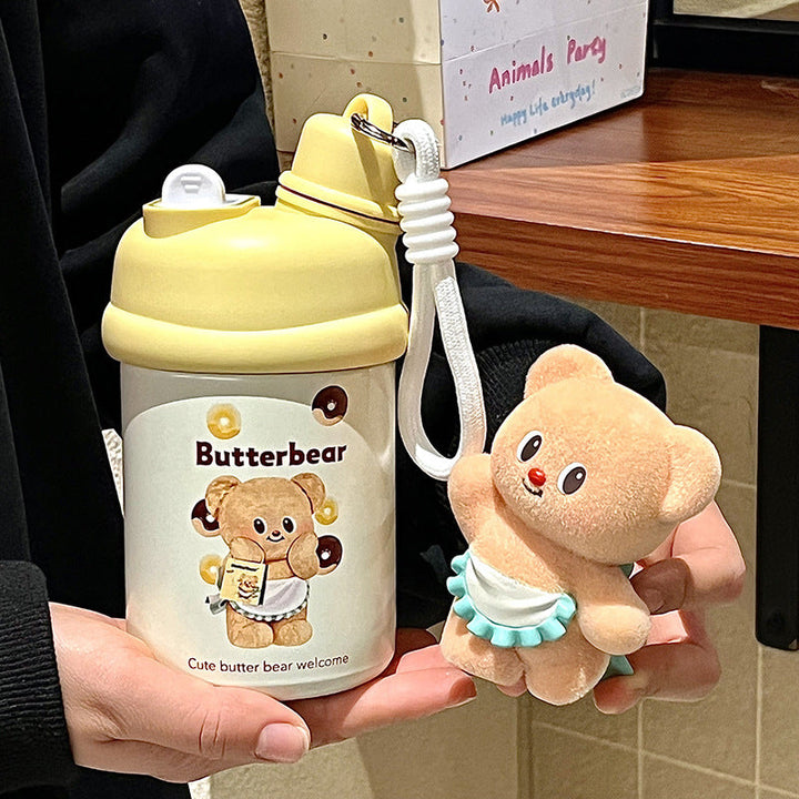 Women's Insulated Water Bottle with Playful Bear Design Kalsten