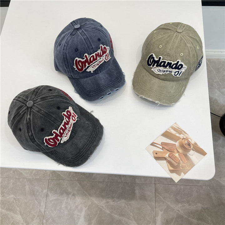 Men's Distressed Vintage-Inspired Baseball Cap Kalsten