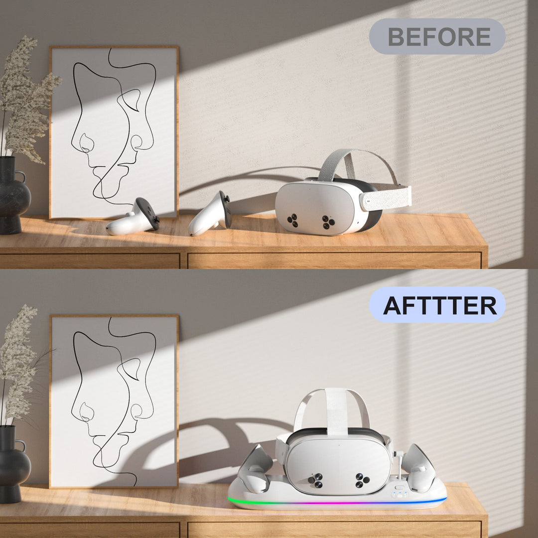 VR-Headset Stand with Practical Storage Compartments Kalsten
