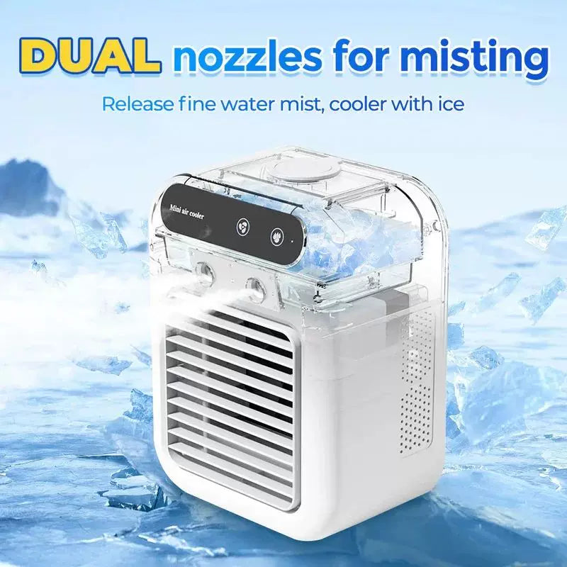 Unisex One Size USB-powered desktop vaporizer cold air cooler and humidifier with refillable top-fill tank adjustable directional louvers quiet operation Kalsten