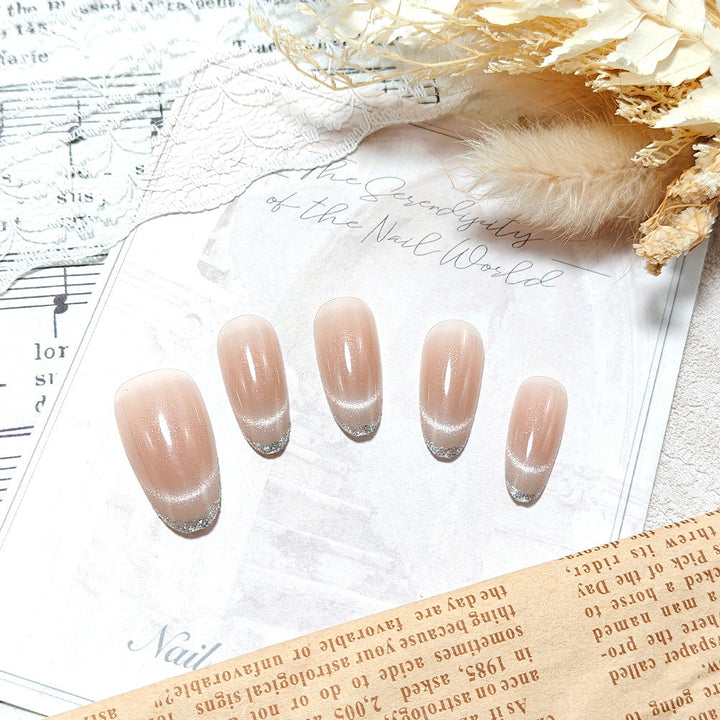 Artificial nails in elegant French manicure design Kalsten