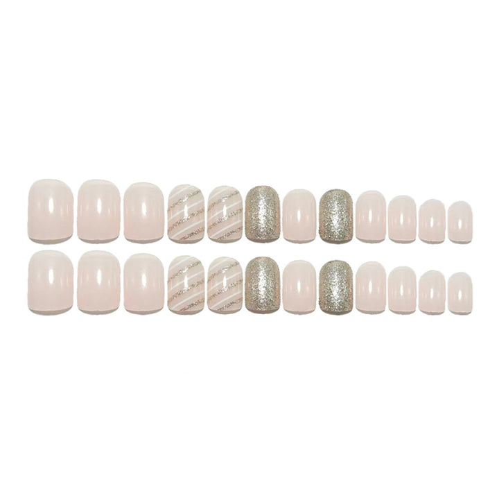 Glamorous artificial nails with glitter and ombre Kalsten