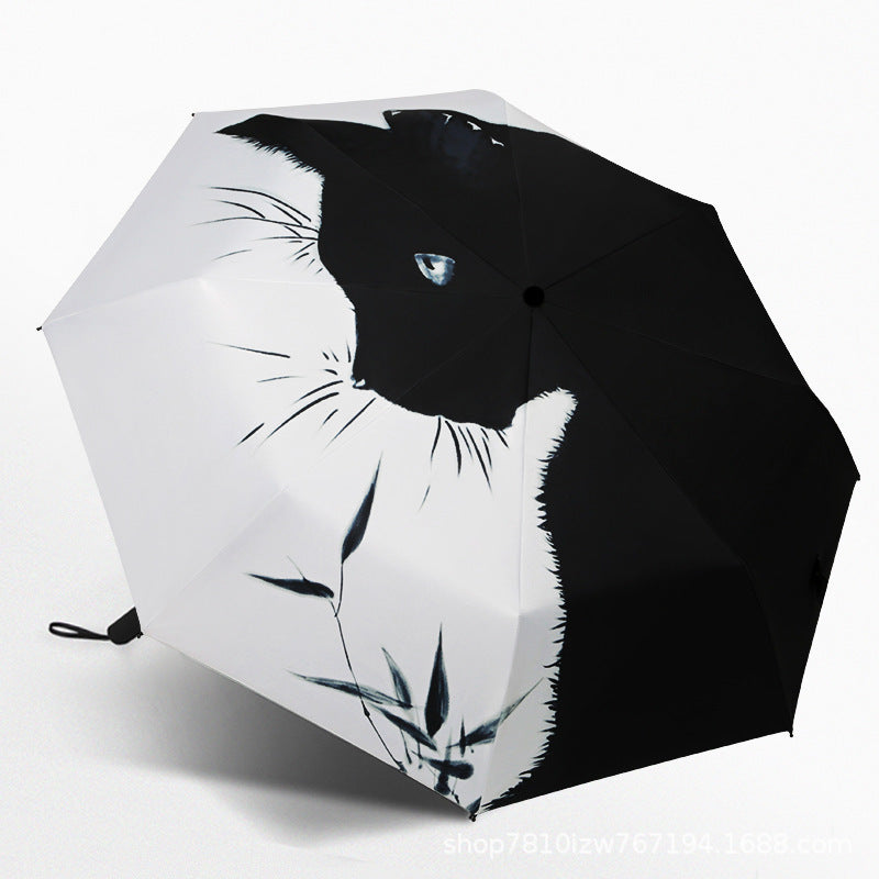 Women’s Automatic Umbrella with Cat Design Kalsten