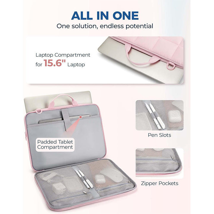 Stylish multifunctional laptop bag with detachable organizer Kalsten