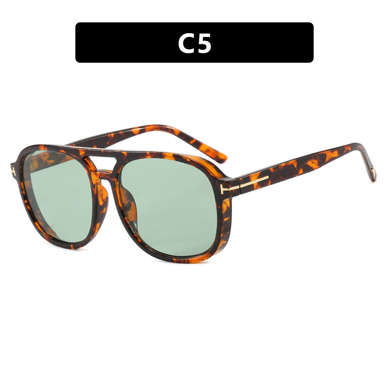 Women's square sunglasses with luxurious plastic frame and mirrored lenses Kalsten