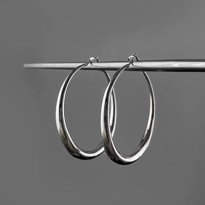 Fashionable Geometric Hoop Earrings Made of High-Quality Metal Kalsten