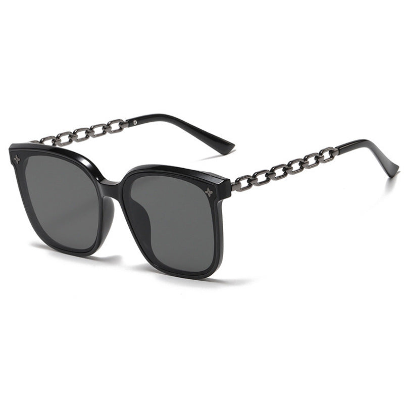 Women's extra-large sunglasses with fashionable chain frame Kalsten