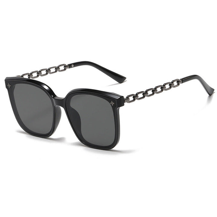 Women's extra-large sunglasses with fashionable chain frame Kalsten