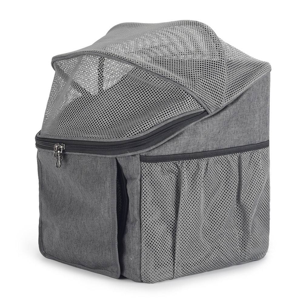 ventilated soft-sided pet carrier backpack with foldable mesh canopy Kalsten