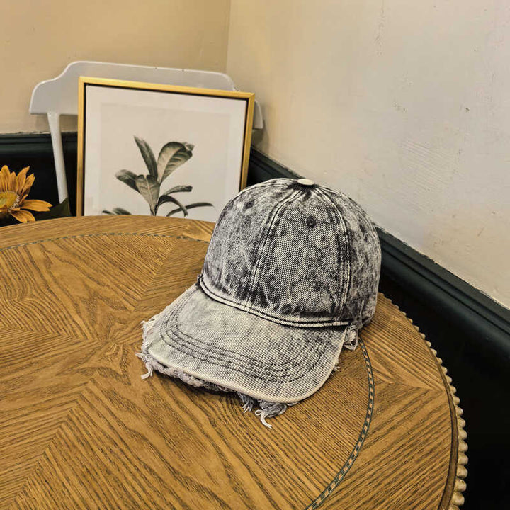 Men's Distressed Denim Baseball Cap Kalsten 1784270742