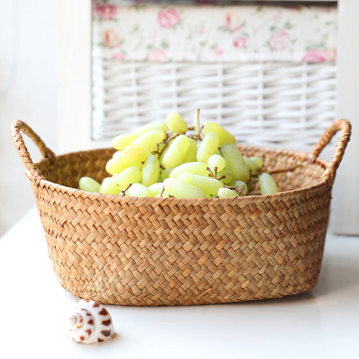 Unisex Handwoven Storage Basket with Practical Carrying Handles Kalsten