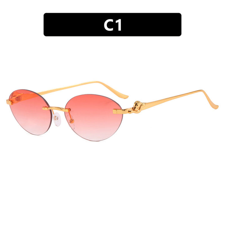 Women's round sunglasses with elegant, semi-transparent frame and fashionable details Kalsten