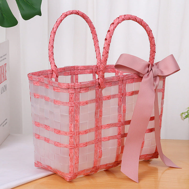 Decorative Basket Bag with Elegant Bow Kalsten