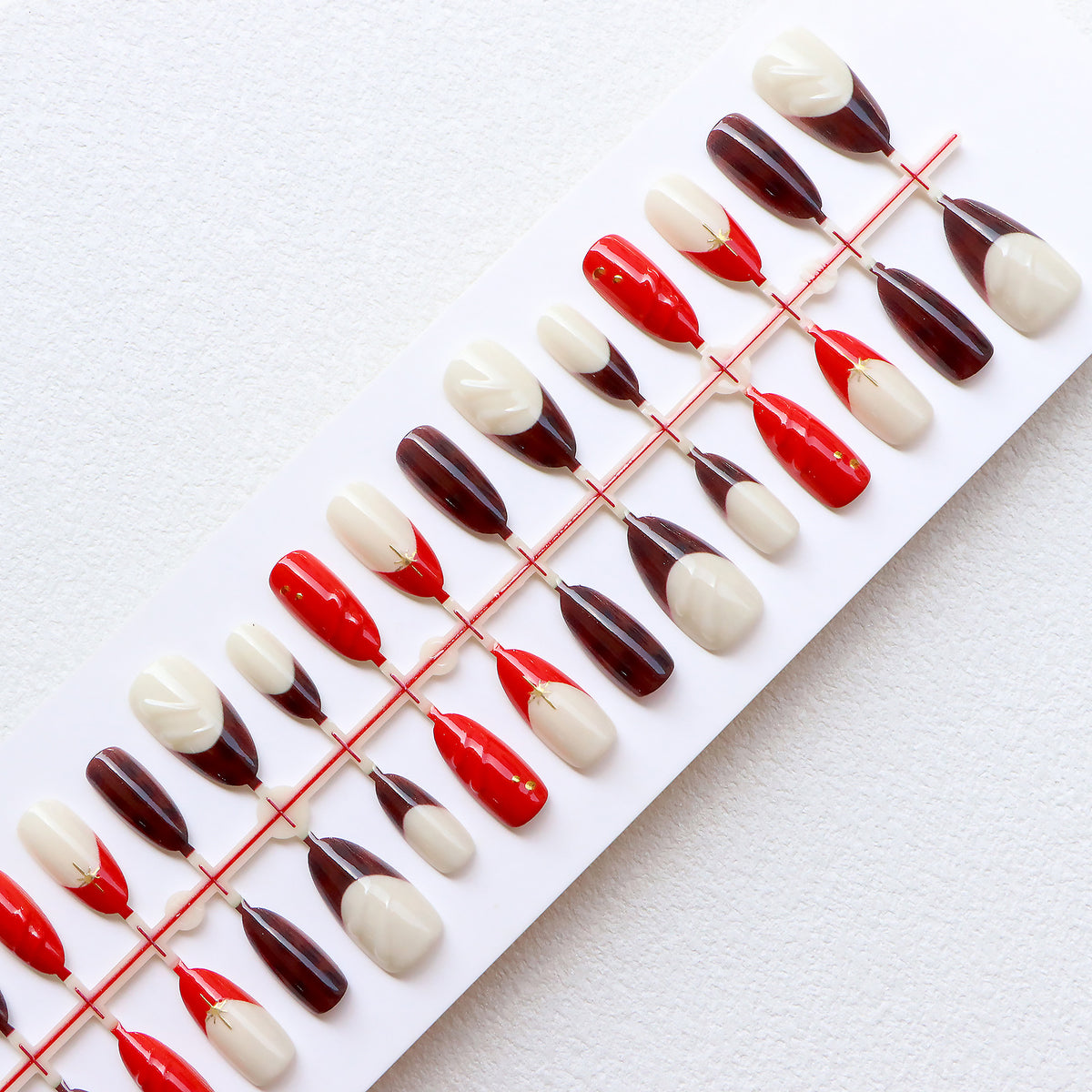 Decorative Press-On Nail Art Set with Unique Patterns Acalora