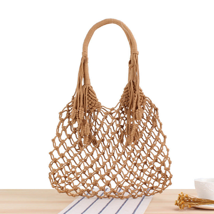 Macrame Tote Bag with Inner Pocket Kalsten