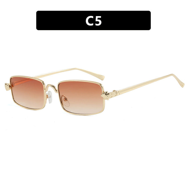 Ladies elegant square sunglasses with luxurious metal frame and UV protection Kalsten