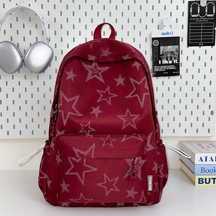 Multi-Functional Star-Patterned School Backpack