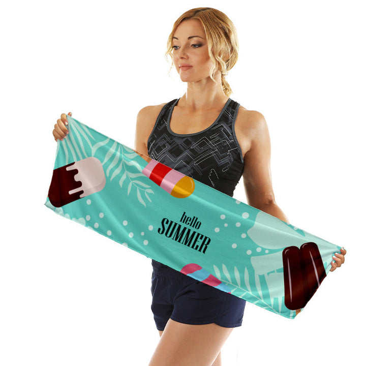 Sporty microfiber cloth with vibrant summer design Kalsten