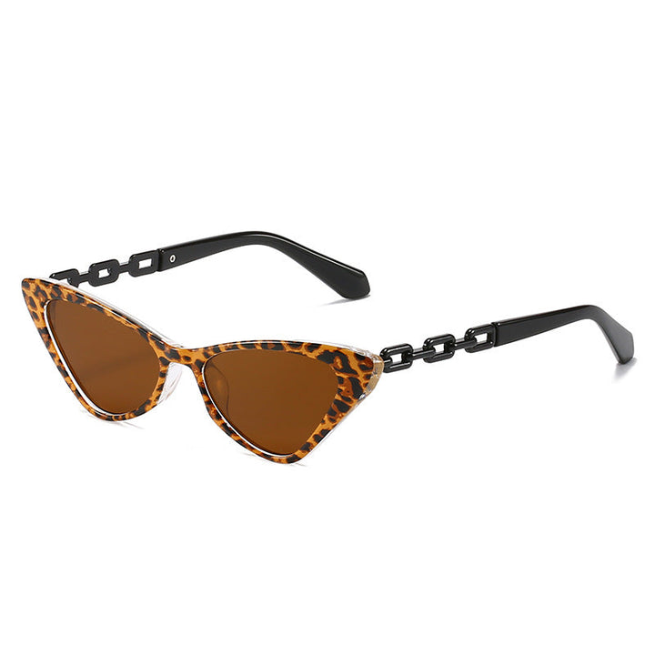 Women Cat-Eye Sunglasses with Stylish Chain Accents Kalsten
